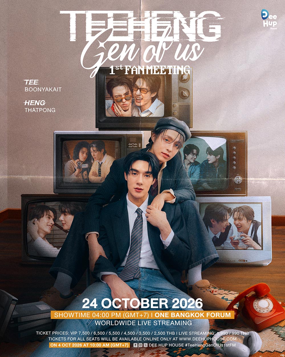 TEEHENG GEN OF US 1st FAN MEETING poster - Tee Boonyakait & Heng Thatpong